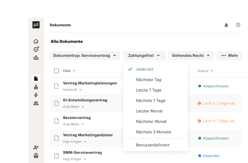 Ein neues Zuhause für Ihre Verträge