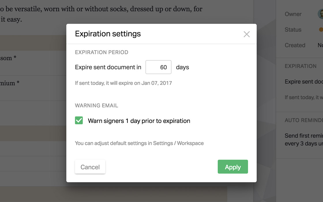 Featured: Document expiration, auto reminders, ability to restore blocks and more!