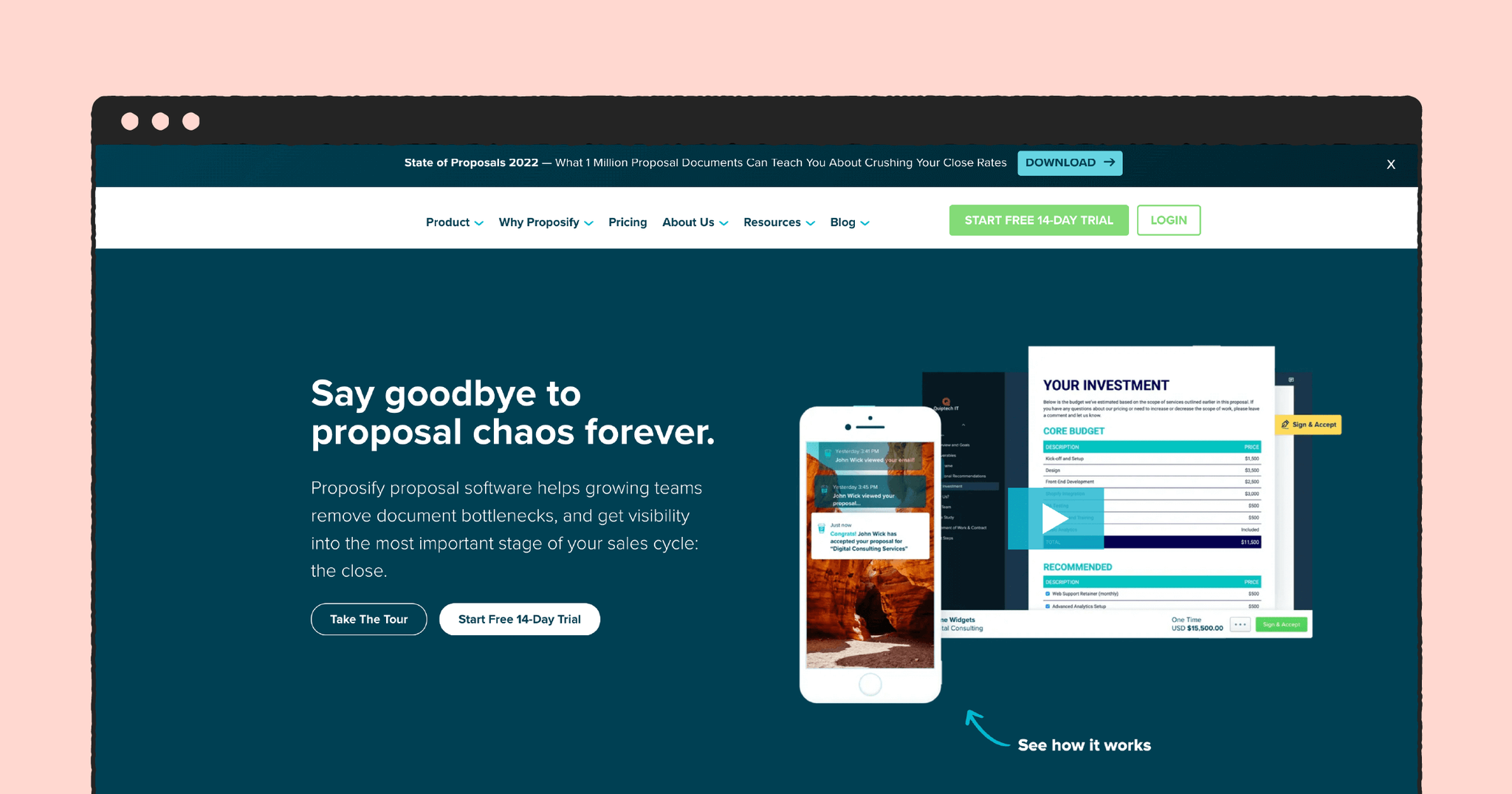 Proposify screenshot
