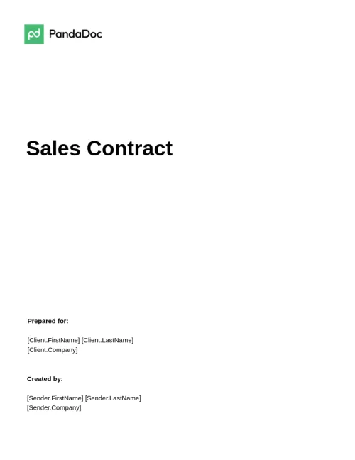 Sales Contract Template