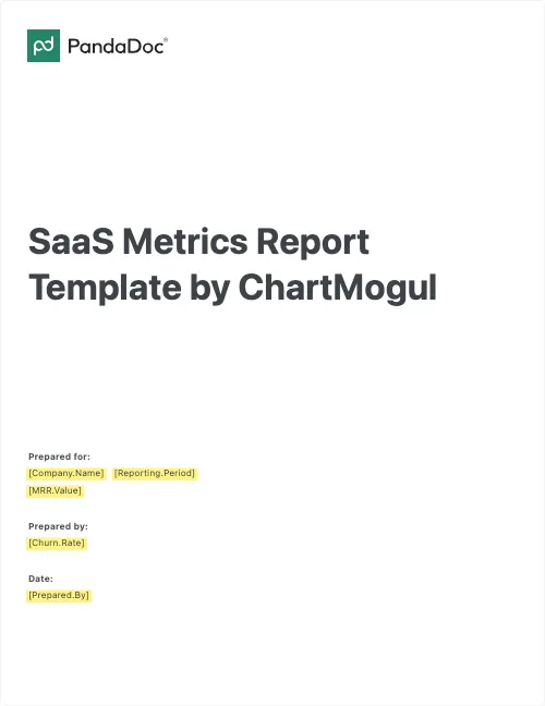 SaaS Metrics Report Template by ChartMogul
