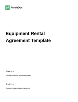 Equipment Rental Agreement