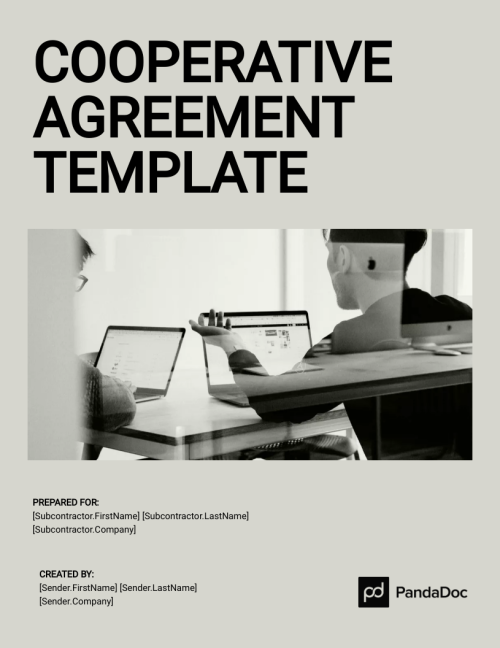Cooperative Agreement Template