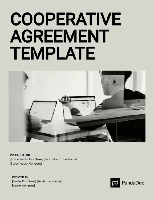 Cooperative Agreement Template