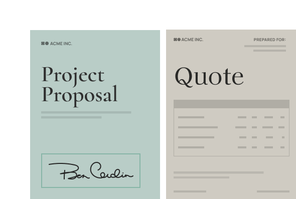 Document Proposals Quotes