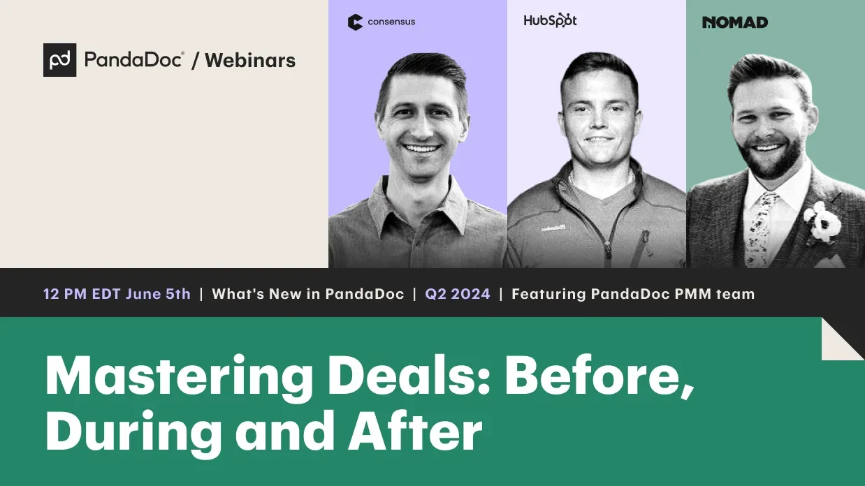 Library Page - What’s New in PandaDoc – Mastering Deals: Before, During and After - Featured Image