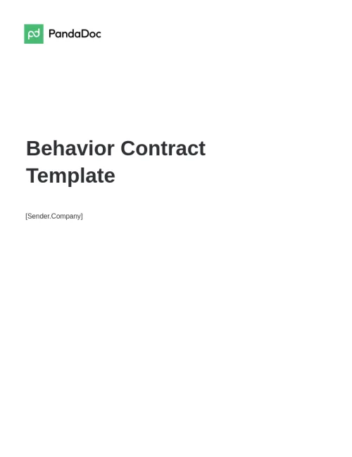 Behavior Contract