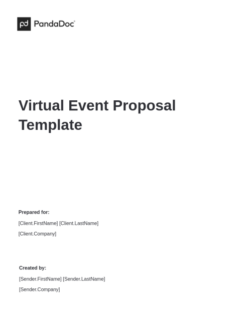 Virtual Event Proposal Template