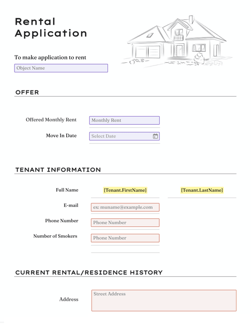 Rental Application Form