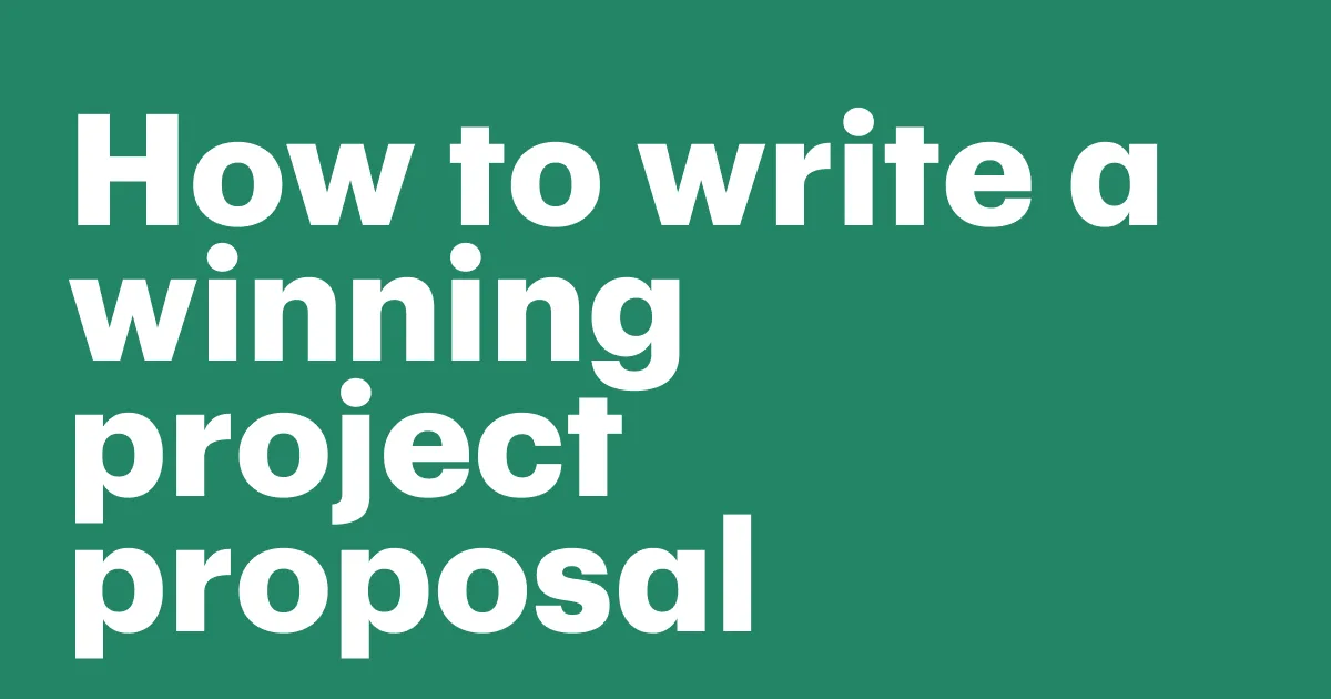 how to write a project proposal
