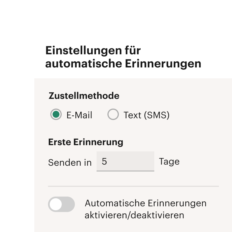 Reminder Settings