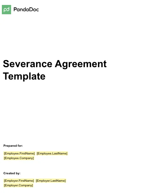 Severance Agreement Template