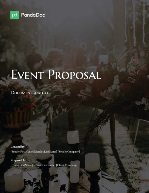 Event Proposal Template