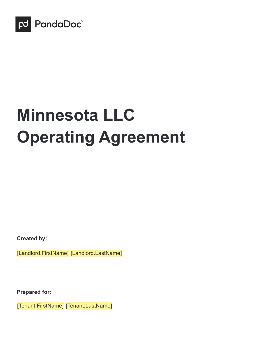 Minnesota LLC Operating Agreement