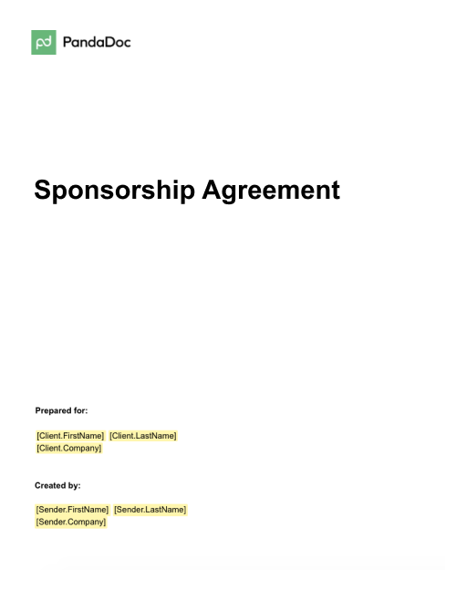 Sponsorship Agreement Template