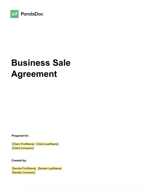 Business Sale Agreement Template