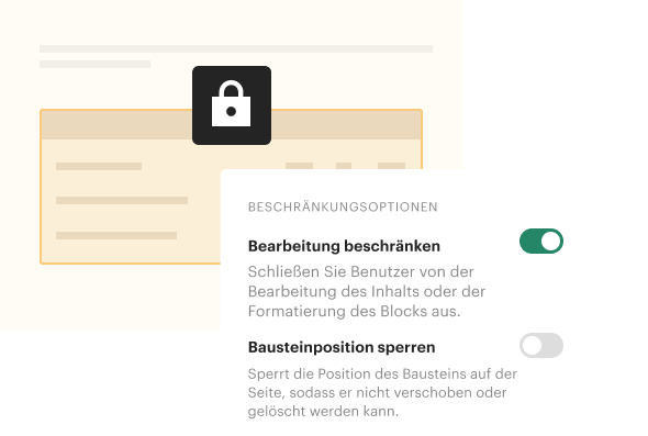 Document Content Locked DE