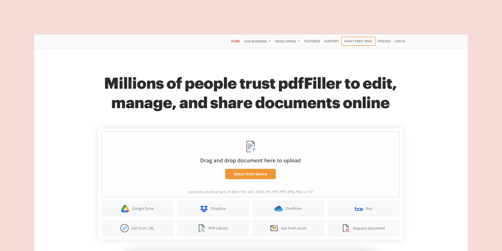 pdfFiller; for creating, editing, and managing documents online