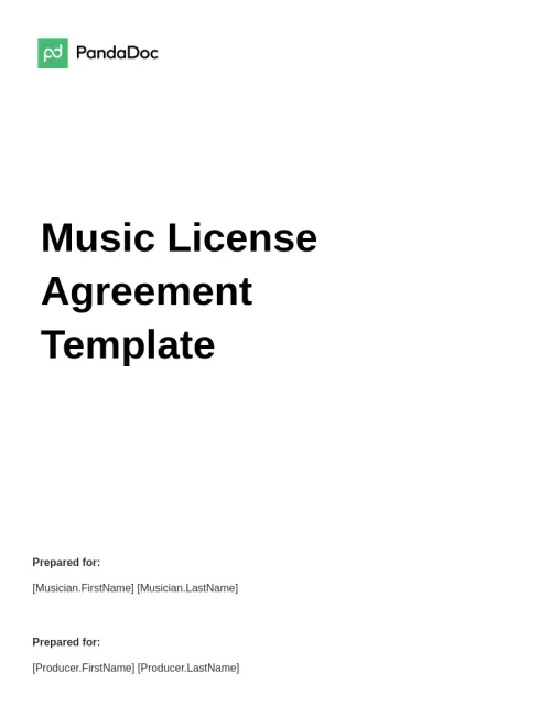 Music License Agreement Template