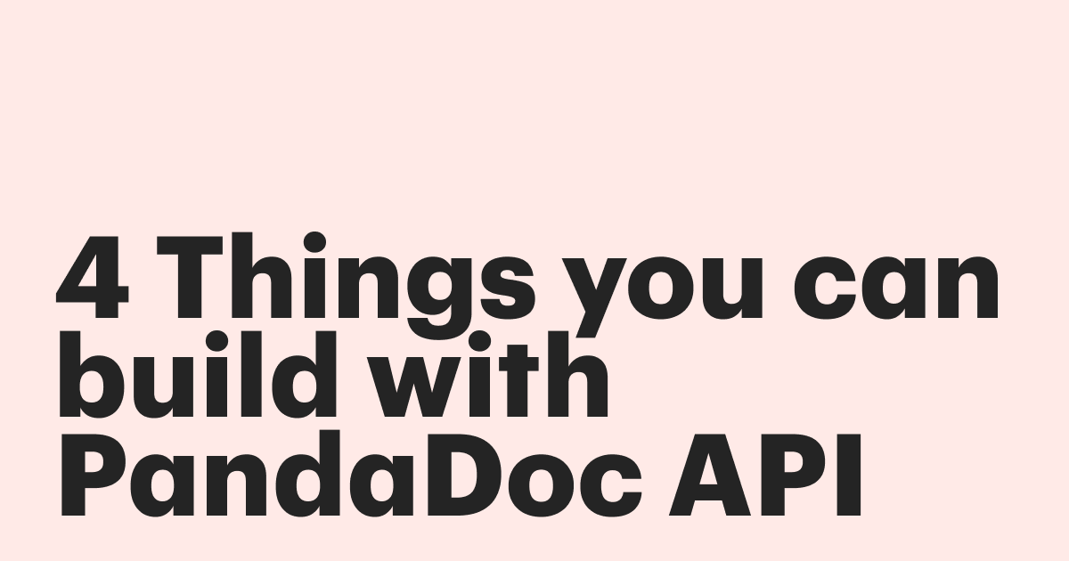 PandaDoc api free plan