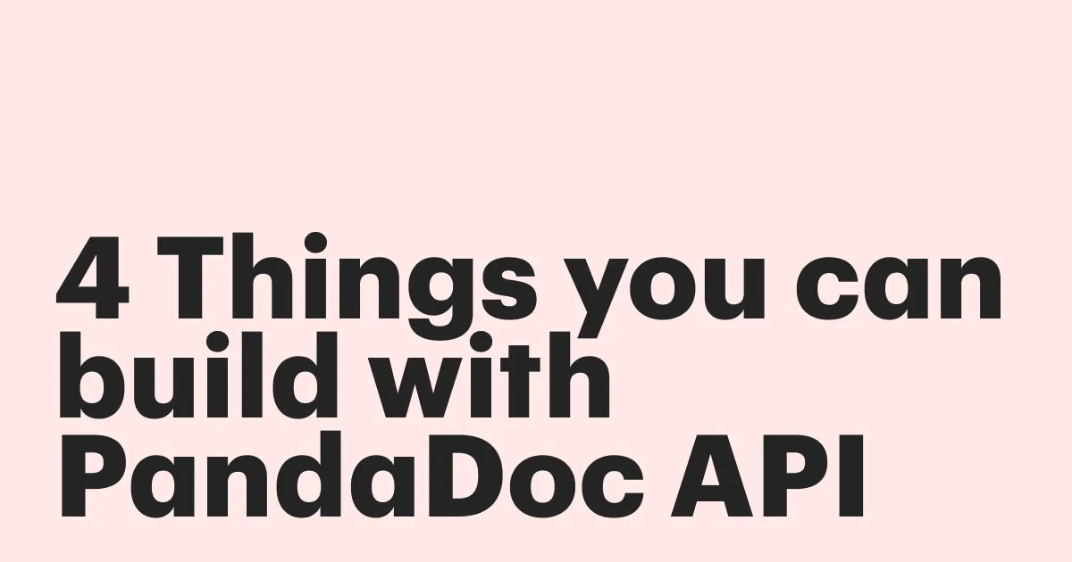 PandaDoc api free plan