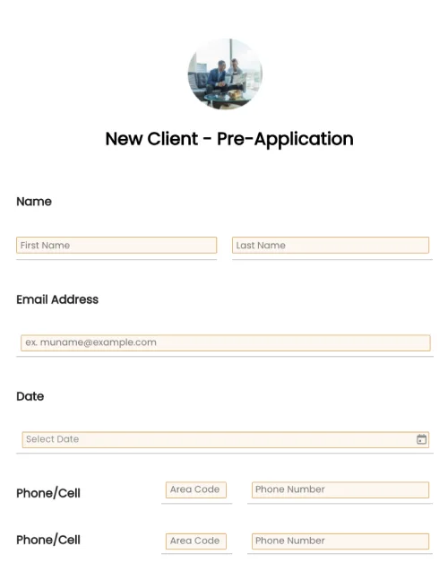 Loan Pre-Application Form