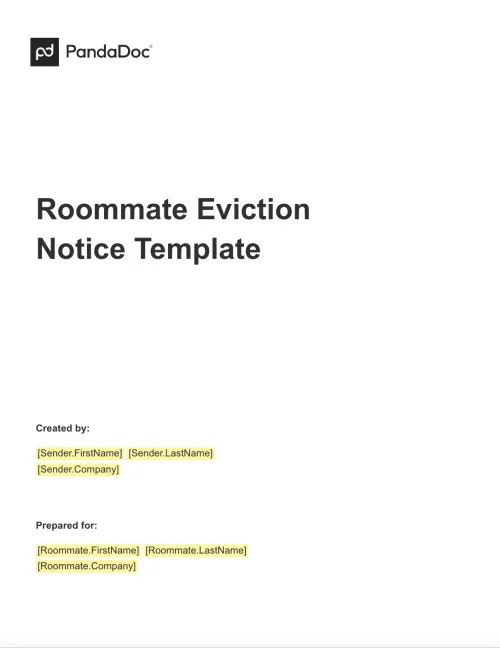 Roommate Eviction Notice Template