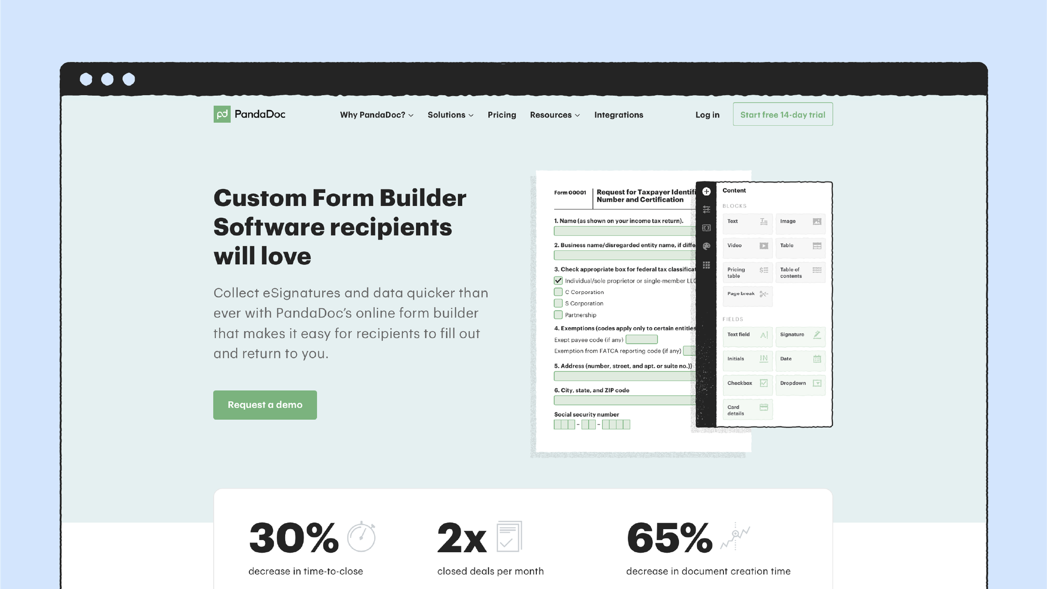 PandaDoc Forms product