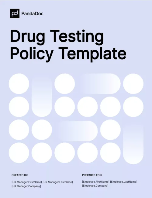 Drug Testing Policy Template