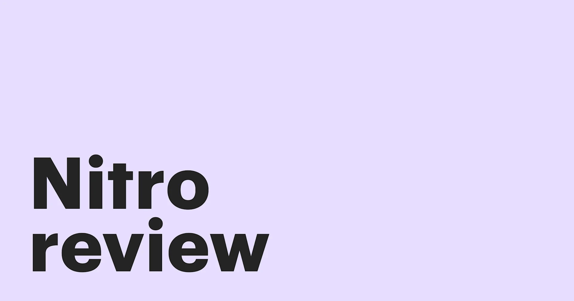 Featured: Is Nitro Pro the right solution for you?