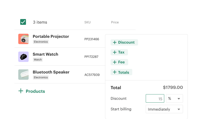 Build error-free quotes and proposals