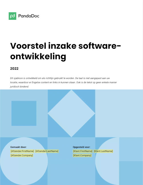 Voorstel voor softwareontwikkeling