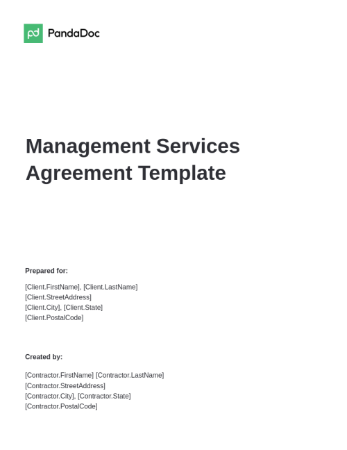 Management Services Agreement Template