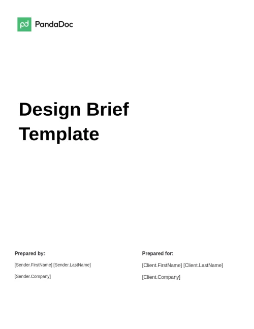 Design Brief Template