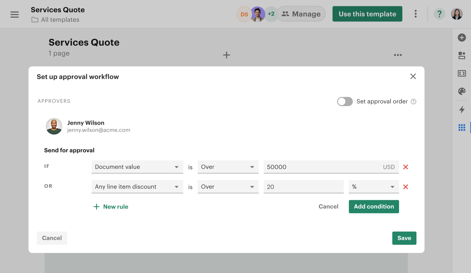 Workflow Approval Conditions Workflow Approval Conditions