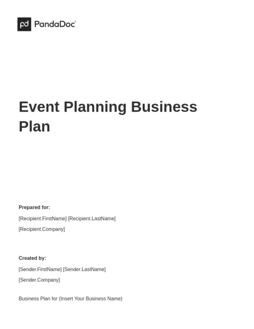 Event Planning Business Plan