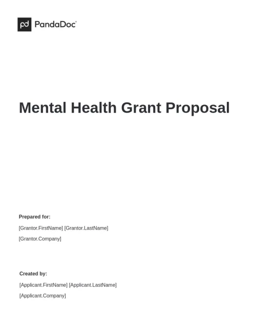 Mental Health Grant Proposal