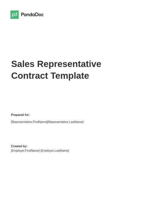 Sales Representative Contract Template