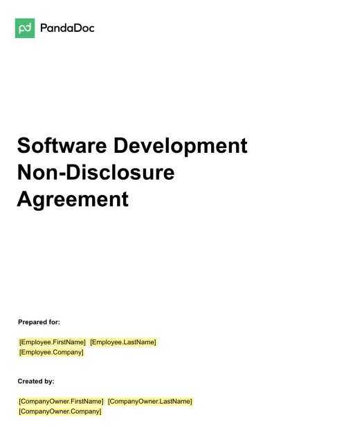 Software Development Non-Disclosure Agreement
