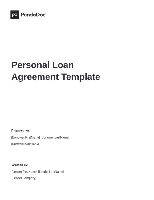 Personal Loan Agreement Template
