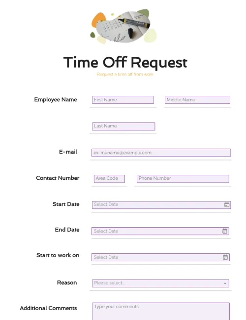 Time Off Request Form