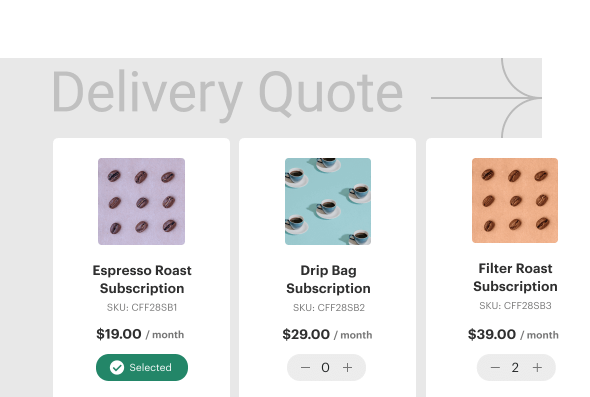 Flexible, interactive quotes