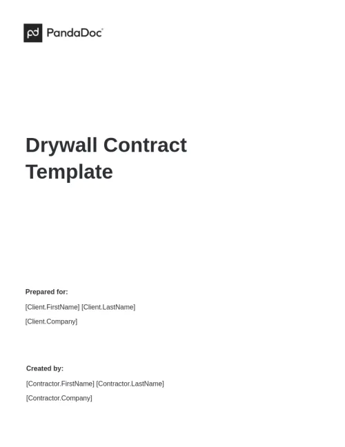 Drywall Contract Template
