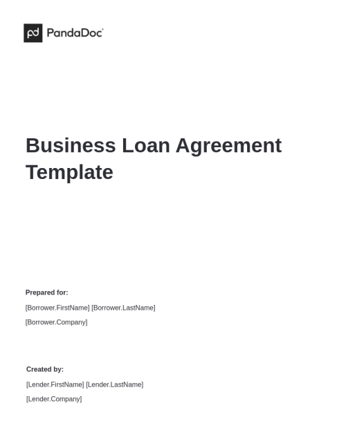 Business Loan Agreement Template