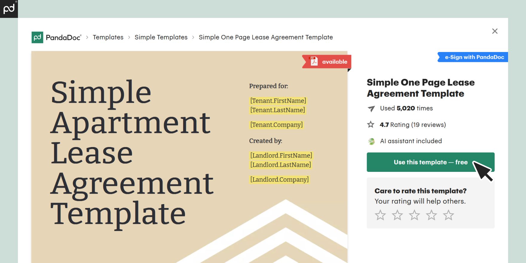Lease Amendment Templates with PandaDoc