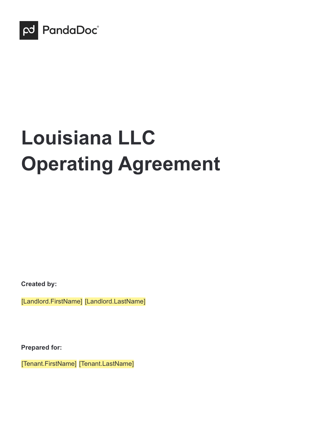 Louisiana LLC Operating Agreement