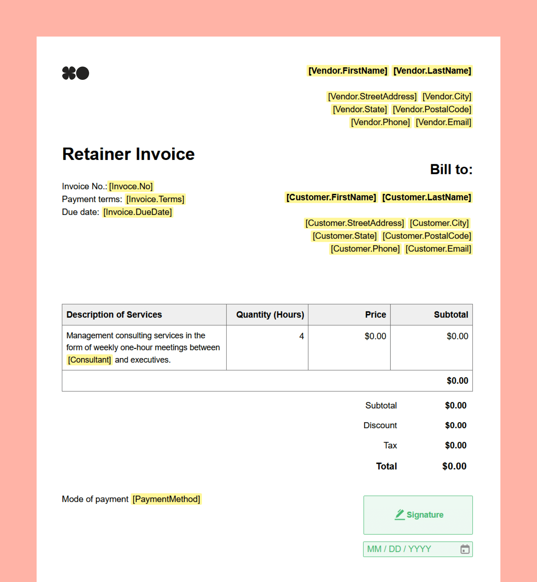 Image from Retainer invoice vs. proforma invoice: Understand the difference