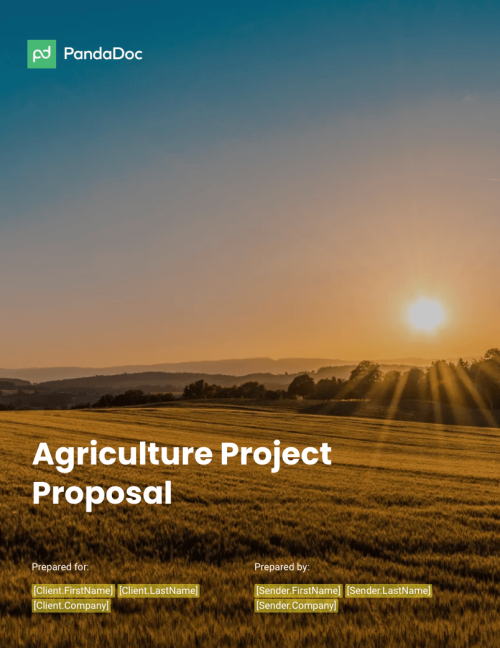 Agriculture Project Proposal Template