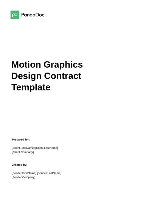 Motion Graphics Design Contract Template