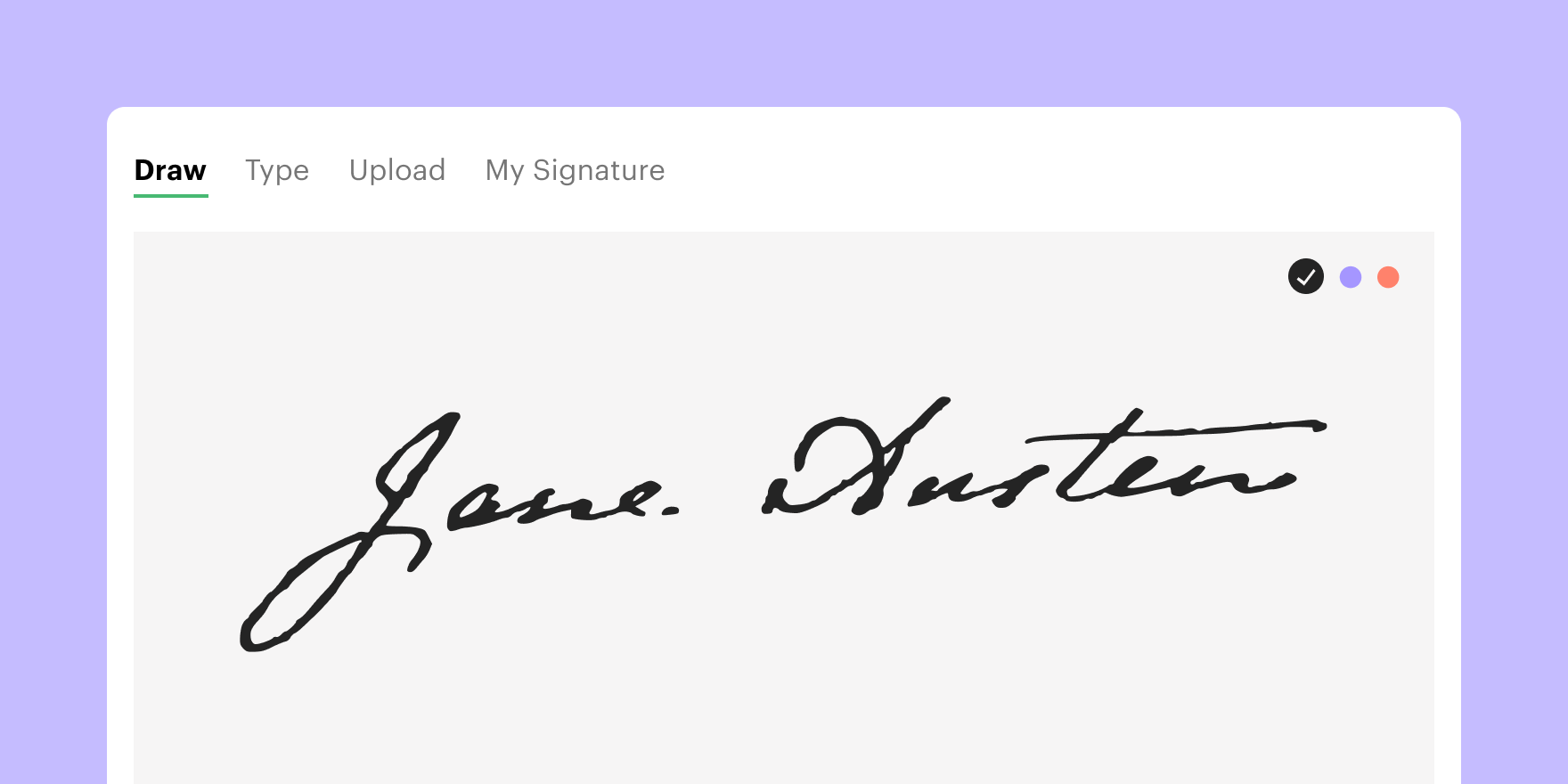Jane Austen signature